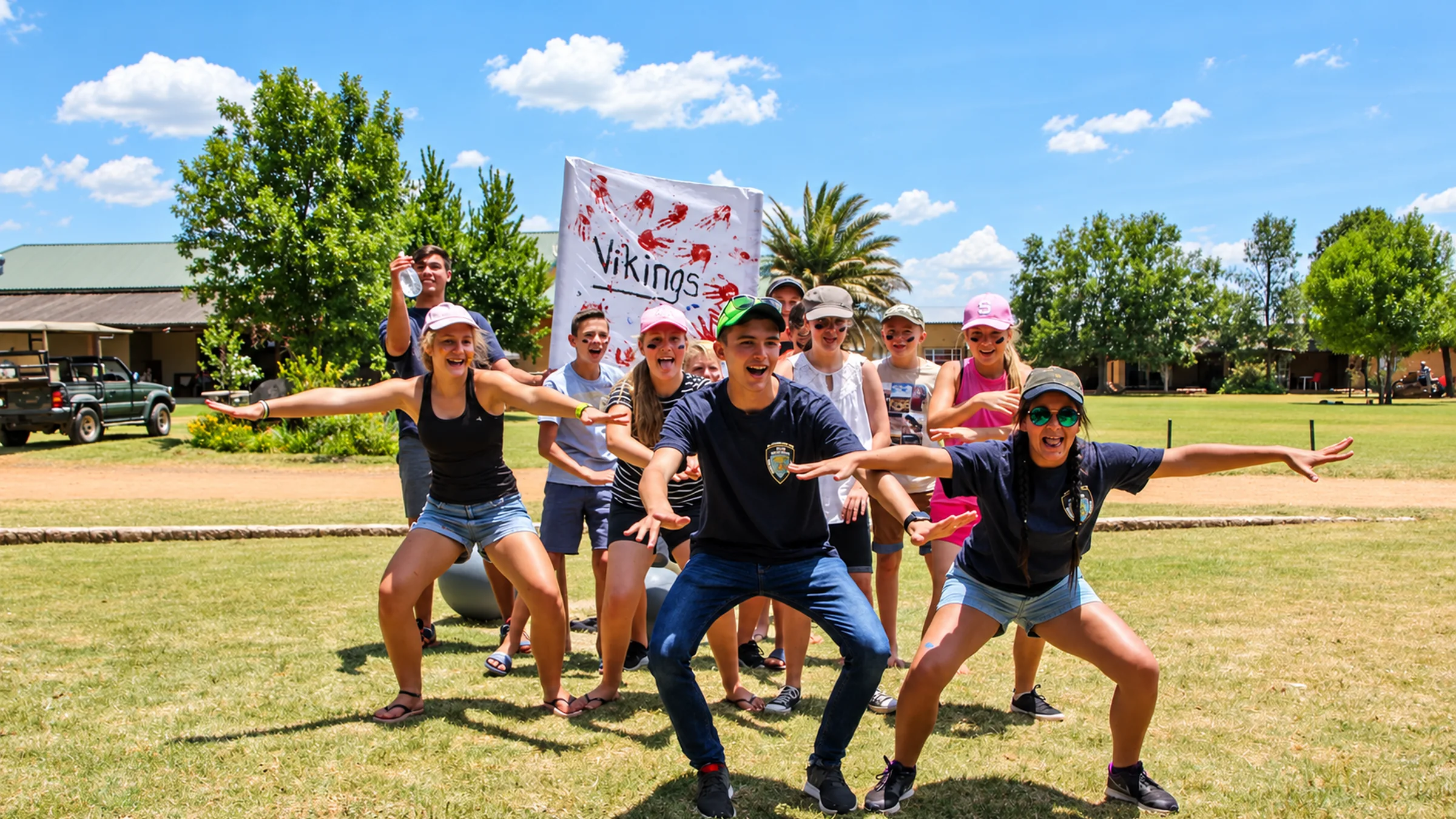 School learners ready for a team-building challenge