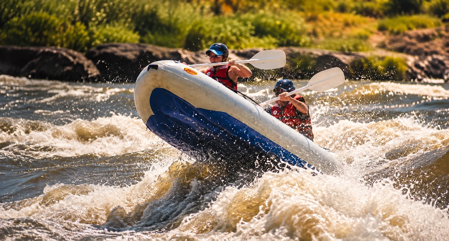 Guided white water rafting on the Vaal River