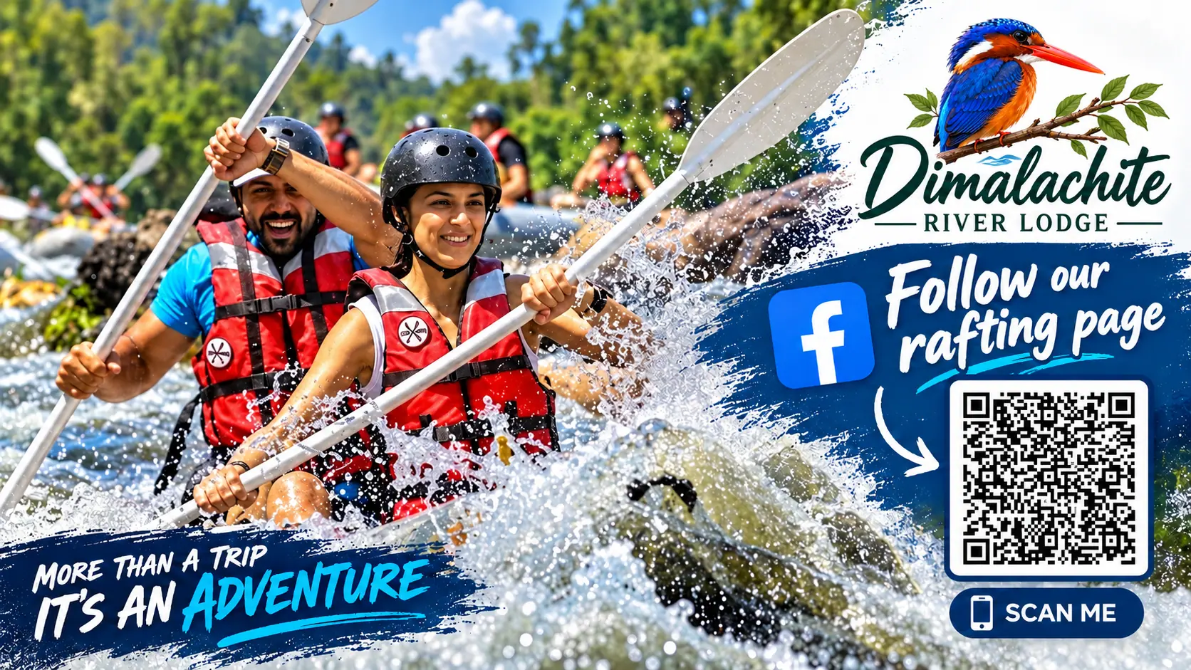 Dimalachite River Lodge: follow our rafting page on Facebook